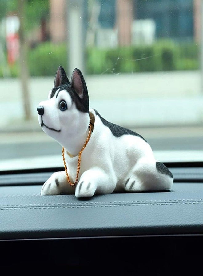 MANRUK™ car Dashboard Shaking Head Dog Bobblehead | Husky Shaking Head Dog, Cute Car Decor Toy for Dashboard, Desktop Ornament for Home, Shop & Car Decor - Image 2